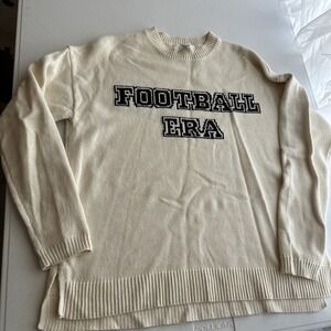 Jessica Simpson Sweater Size Small Football Era Cream!